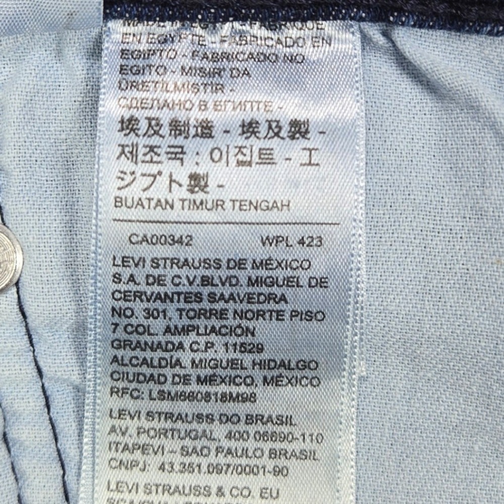 Levi's Jeans 502 Taper Flex Stretch Medium Wash Blue Mens 48x34 - Picture 9 of 16